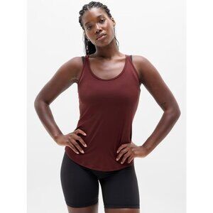 New Athleta M With Ease Cut Out Tank Garnet Red Medium